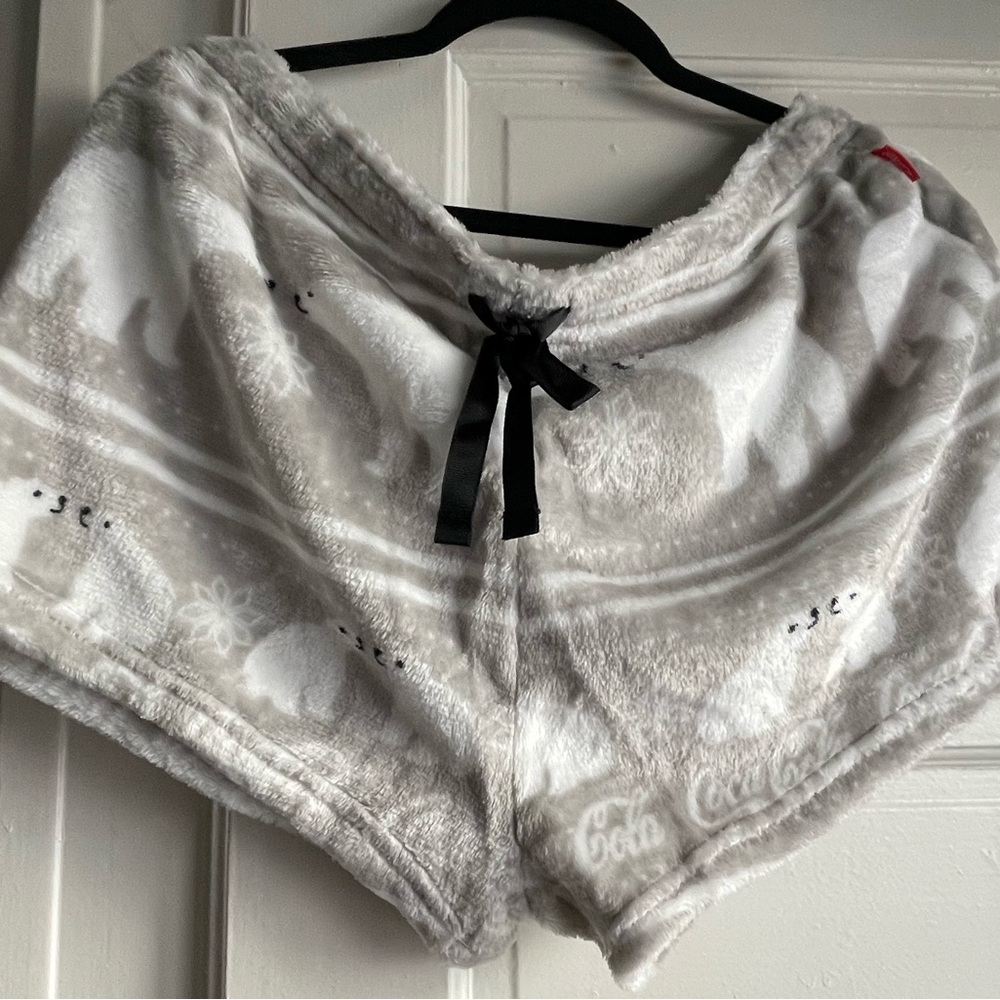 Coca-Cola Gray Fleece Pajama Shorts